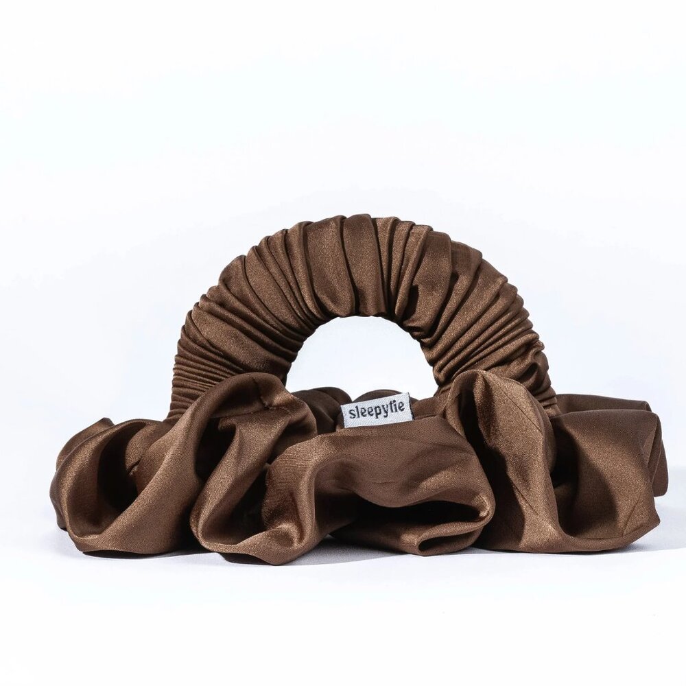 The Sleepy Tie Hair Scrunchie (Medium/Mocha)
